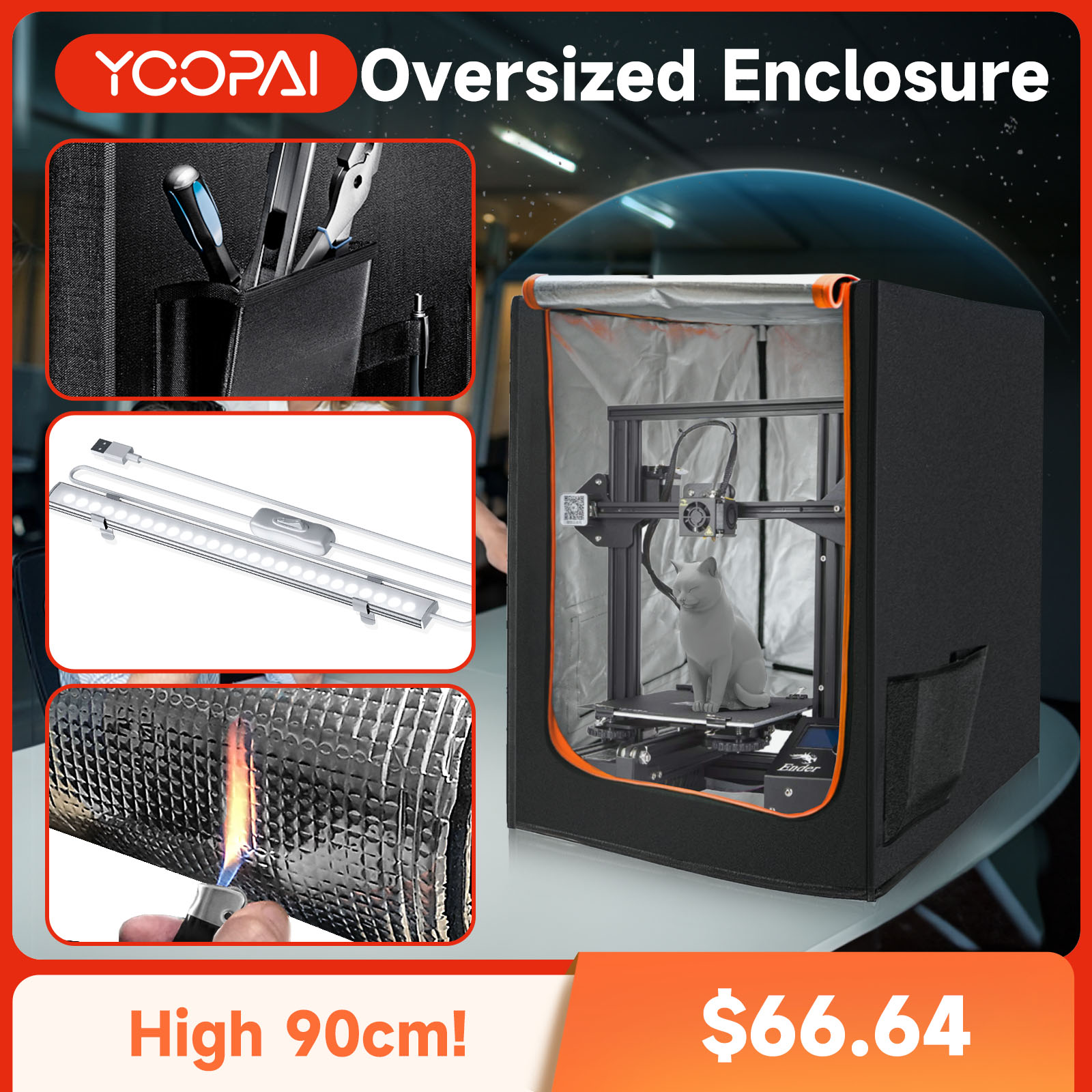 3D Printer Enclosure Frame - CREALITY Yoopai 3D Printer Enclosure with
