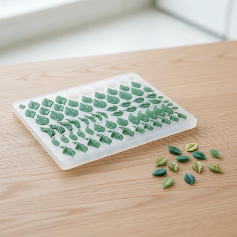3D Printing Earrings - Miniature Leaf Silicone Mold 3D Embossing
