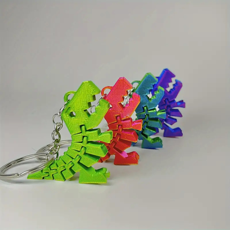 3D Printing Design Software - Multi-joint Movable 3D Printed Dinosaur Keychain