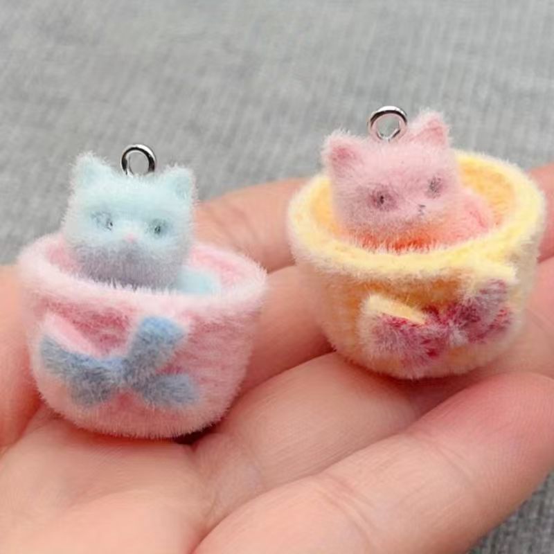 4pcs 3D plush resin cat pendan - 3D Printing Earrings recension och pris