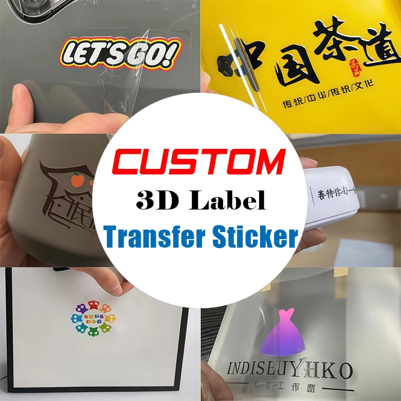 50pcs Stickers Custom Transfer - 3D Printing Logo recension och pris
