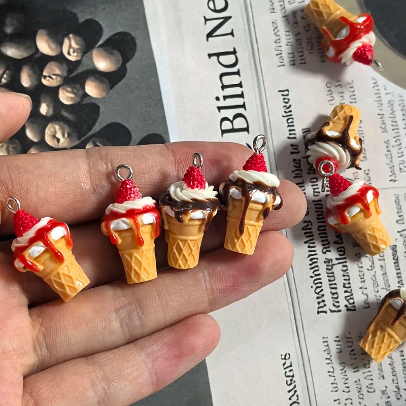 10Pcs 3D Mini Simulated Strawb - 3D Printing Earrings recension och pris
