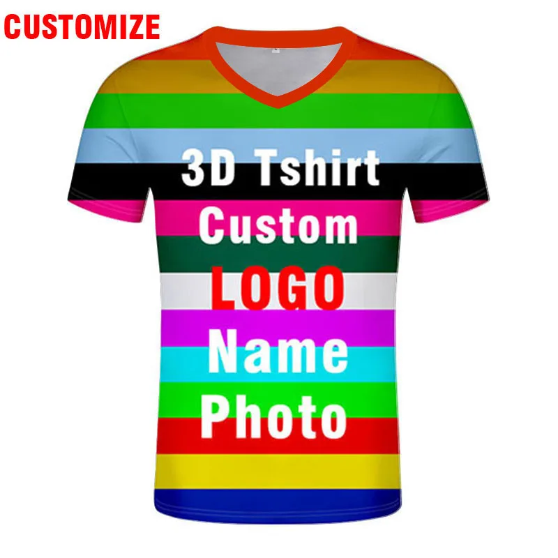 3D youth t shirt male free cus - 3D Printing Logo recension och pris