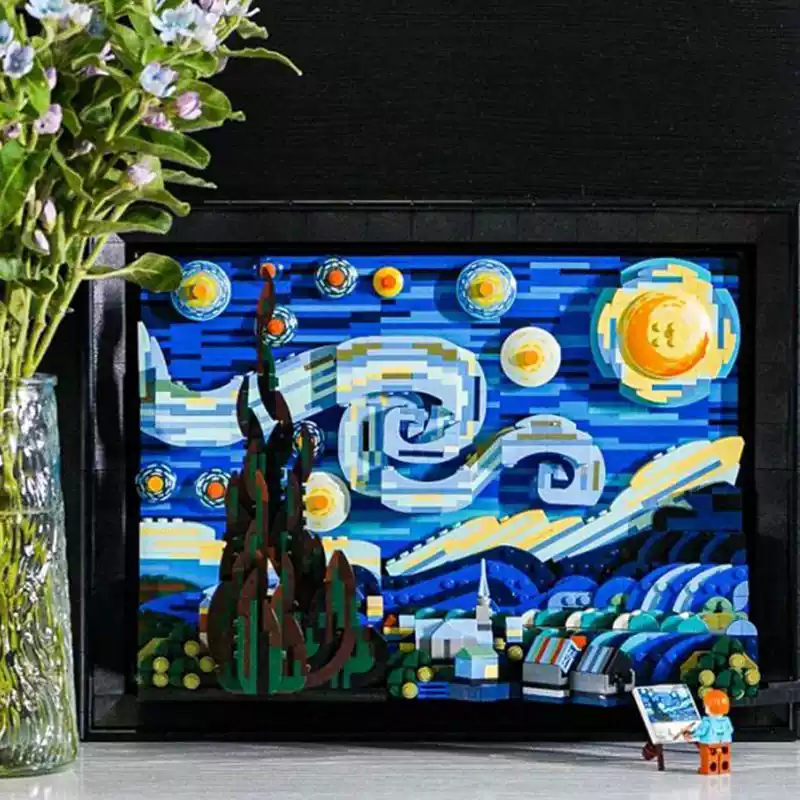 Van Gogh Starry Night 3D Build - 3D Printing Lego recension och pris