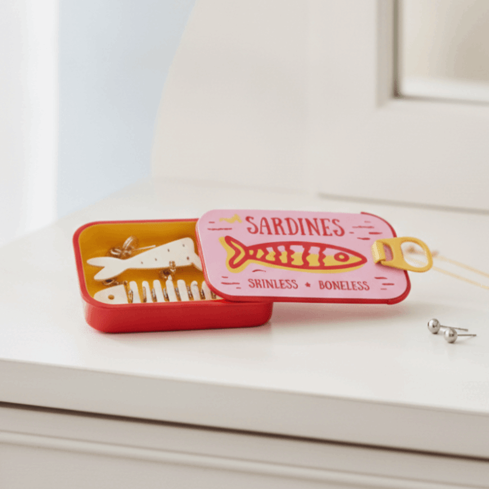 3D Printed Sardine Tin Jewelry - 3D Printing Earrings recension och pris
