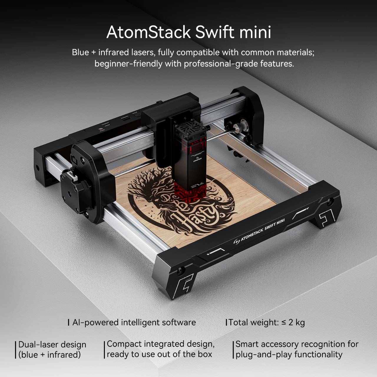 ATOMSTACK Swift Mini Laser Eng - 3D Printing Laser Cutting recension och pris