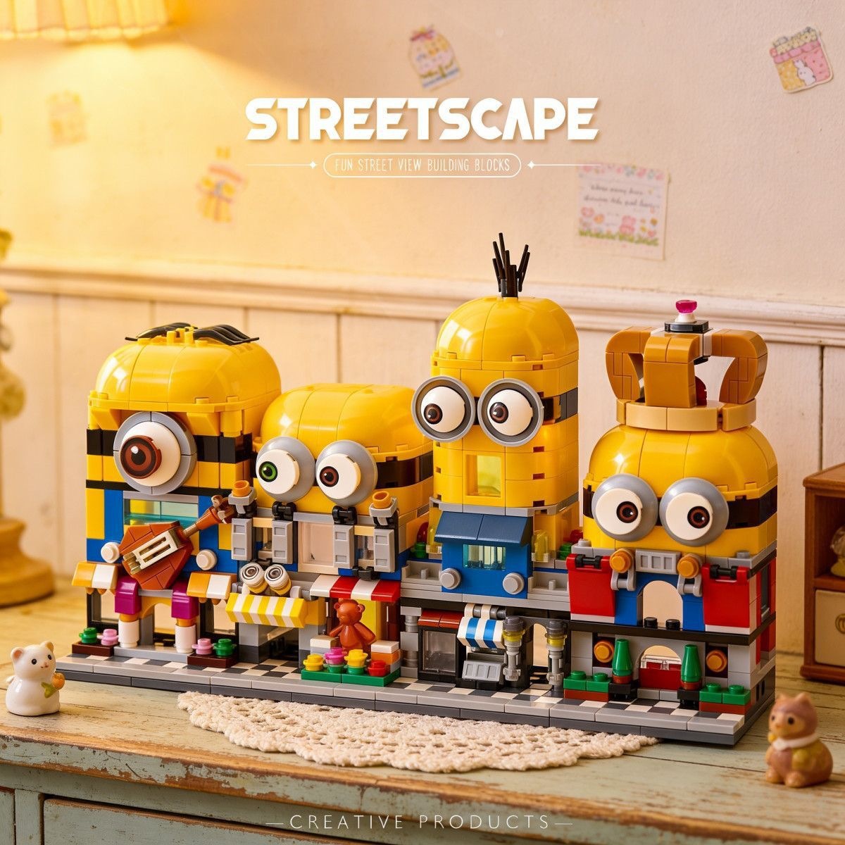 4-in-1 Minions Cartoon Street  - 3D Printing Lego recension och pris