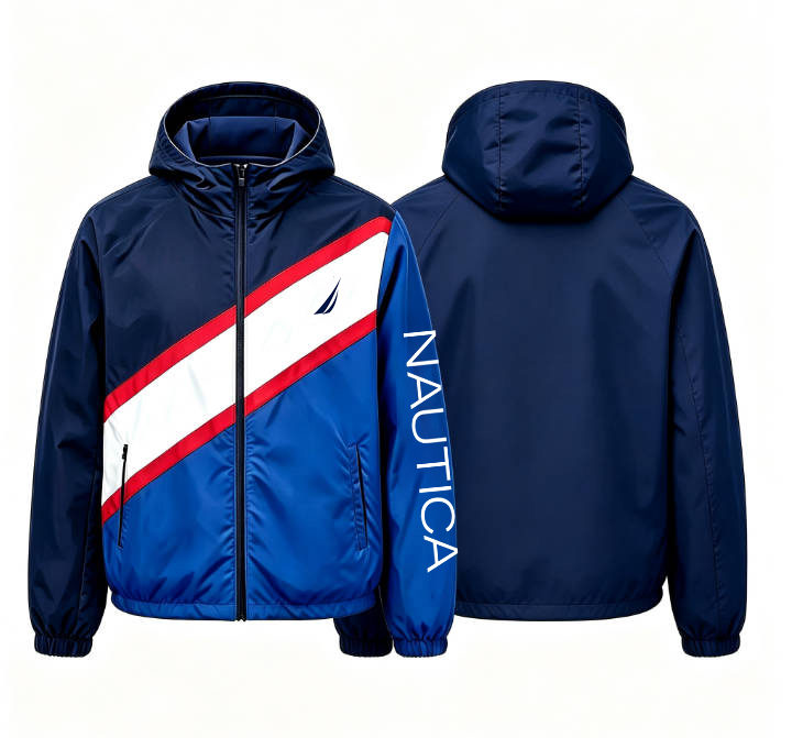 NAUTICA Hooded Windbreaker Jac - 3D Printing Logo recension och pris
