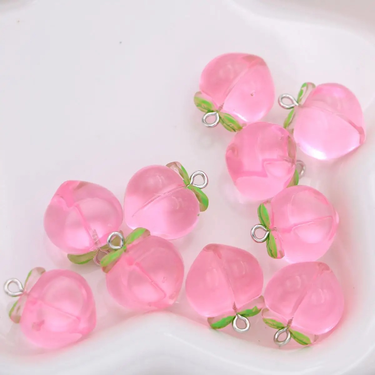 10Pcs Mini 3D Pink Peach Fruit - 3D Printing Earrings recension och pris