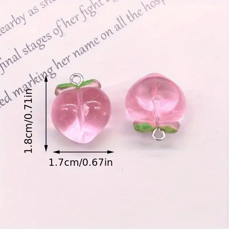10Pcs Mini 3D Pink Peach Fruit - 3D Printing Earrings recension och pris